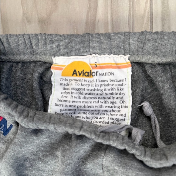 Aviator Nation gray signature stripe sweat pants - Picture 4 of 4